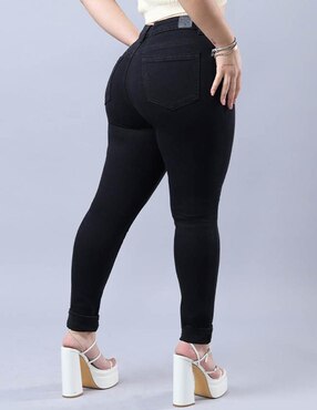 Jeans skinny Roman Fashion corte media cintura para mujer