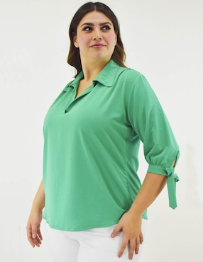 Blusa Roman Fashion manga 3/4 para mujer
