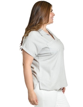 Blusa Roman Fashion manga corta para mujer
