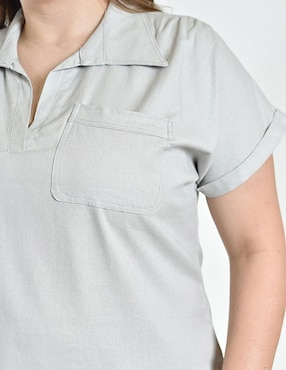 Blusa Roman Fashion manga corta para mujer