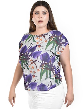 Blusa Roman Fashion manga corta para mujer