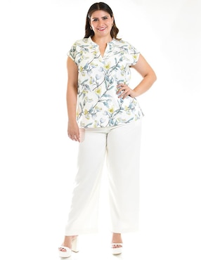Blusa Roman Fashion manga corta para mujer