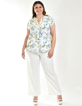 Blusa Roman Fashion manga corta para mujer
