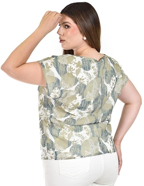Blusa Roman Fashion manga corta para mujer