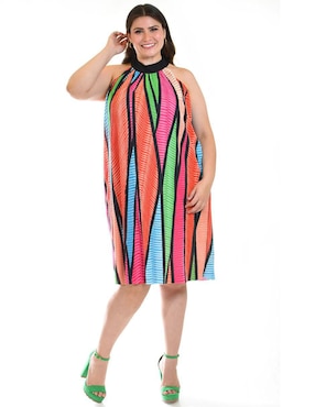 Vestido a la rodilla de fiesta Roman Fashion