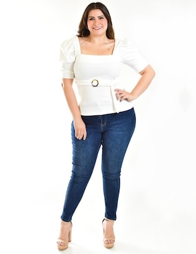 Blusa Roman Fashion manga corta para mujer