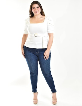 Blusa Roman Fashion manga corta para mujer