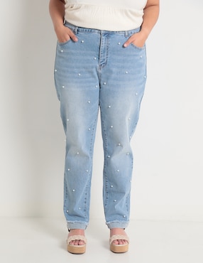 Jeans Straight The Pattern Corte Cintura Para Mujer