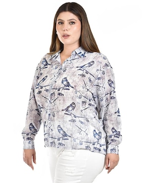 Blusa Roman Fashion manga larga para mujer
