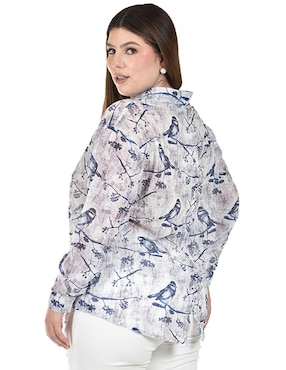 Blusa Roman Fashion manga larga para mujer