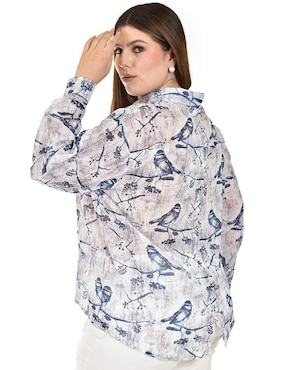 Blusa Roman Fashion manga larga para mujer