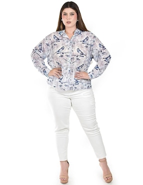 Blusa Roman Fashion manga larga para mujer
