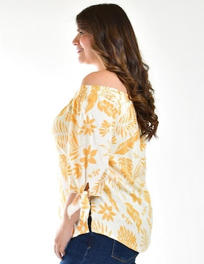 Blusa Roman Fashion manga 3/4 para mujer