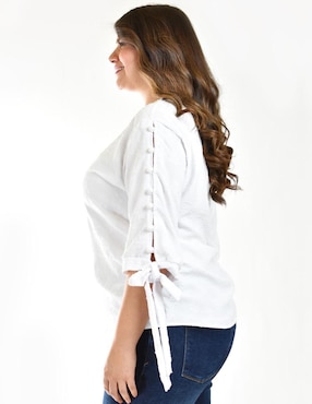 Blusa Roman Fashion manga 3/4 para mujer