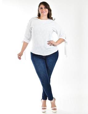 Blusa Roman Fashion manga 3/4 para mujer