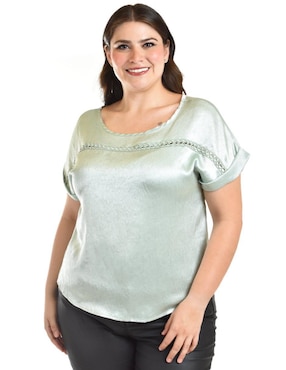 Blusa Roman Fashion Manga Corta Para Mujer