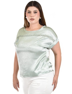 Blusa Roman Fashion manga corta para mujer