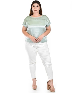 Blusa Roman Fashion manga corta para mujer