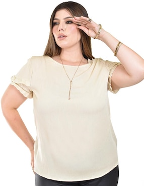 Blusa Roman Fashion manga corta para mujer