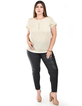Blusa Roman Fashion manga corta para mujer
