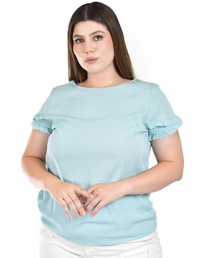 Blusa Roman Fashion manga corta para mujer