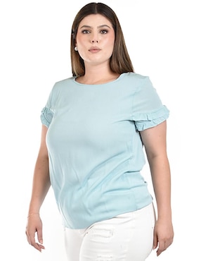 Blusa Roman Fashion manga corta para mujer
