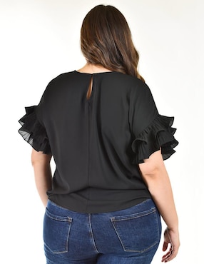 Blusa Roman Fashion manga corta para mujer