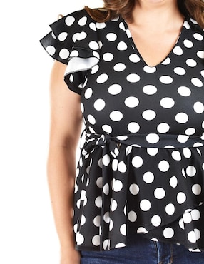 Blusa Roman Fashion manga corta para mujer