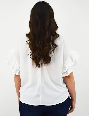 Blusa Roman Fashion manga corta para mujer