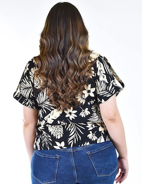 Blusa Roman Fashion manga corta para mujer