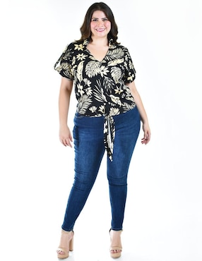 Blusa Roman Fashion manga corta para mujer