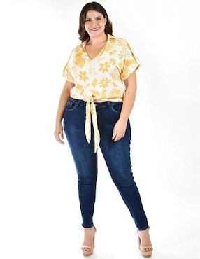 Blusa Roman Fashion manga corta para mujer