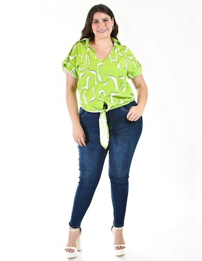 Blusa Roman Fashion manga corta para mujer