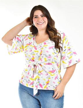 Blusa Roman Fashion manga 3/4 para mujer