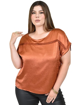 Blusa Roman Fashion manga corta para mujer