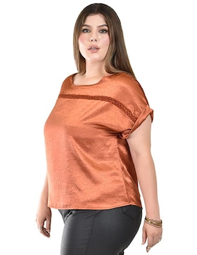 Blusa Roman Fashion manga corta para mujer