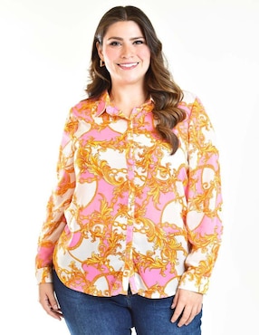 Blusa Roman Fashion manga larga para mujer