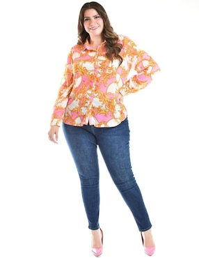 Blusa Roman Fashion manga larga para mujer