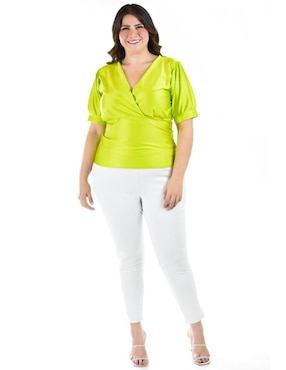 Blusa Roman Fashion manga corta para mujer