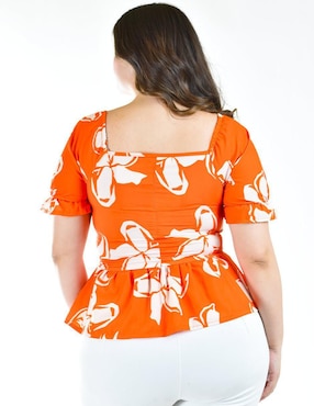 Blusa Roman Fashion manga corta para mujer