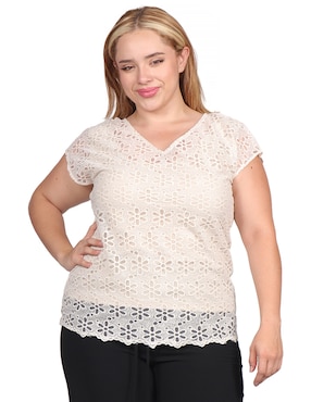 Blusa Cariló Manga Corta Para Mujer