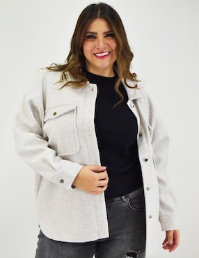 Abrigo Roman Fashion abierto para mujer