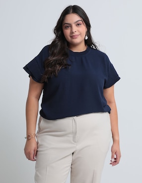 Blusa The Pattern Manga Corta Para Mujer