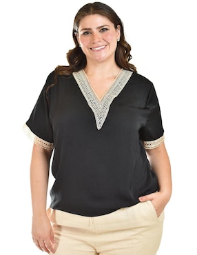 Blusa Roman Fashion Manga Corta Para Mujer