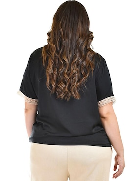 Blusa Roman Fashion manga corta para mujer