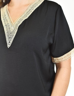 Blusa Roman Fashion manga corta para mujer