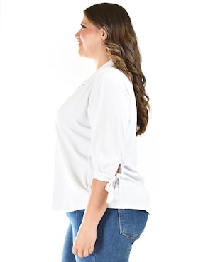 Blusa Roman Fashion manga 3/4 para mujer
