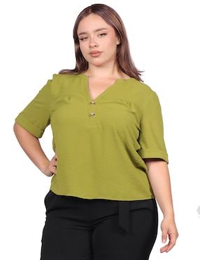 Blusa Cariló Manga Corta Para Mujer