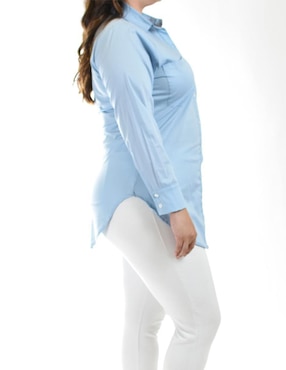 Blusa camisera Roman Fashion manga larga para mujer