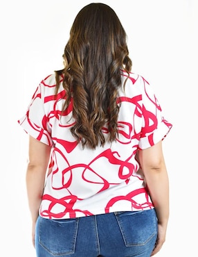 Blusa Roman Fashion manga corta para mujer